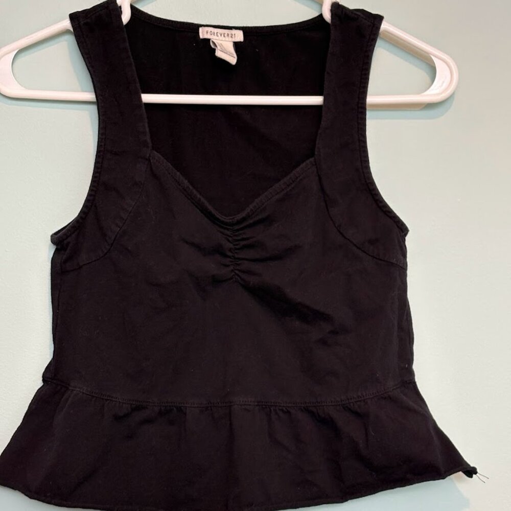 Forever 21 crop tank w peplum size M